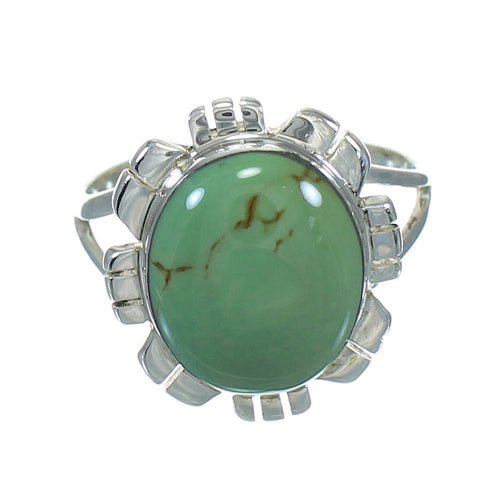 Turquoise Southwest Authentic Sterling Silver Jewelry Ring Size 8-3/4 VX64121